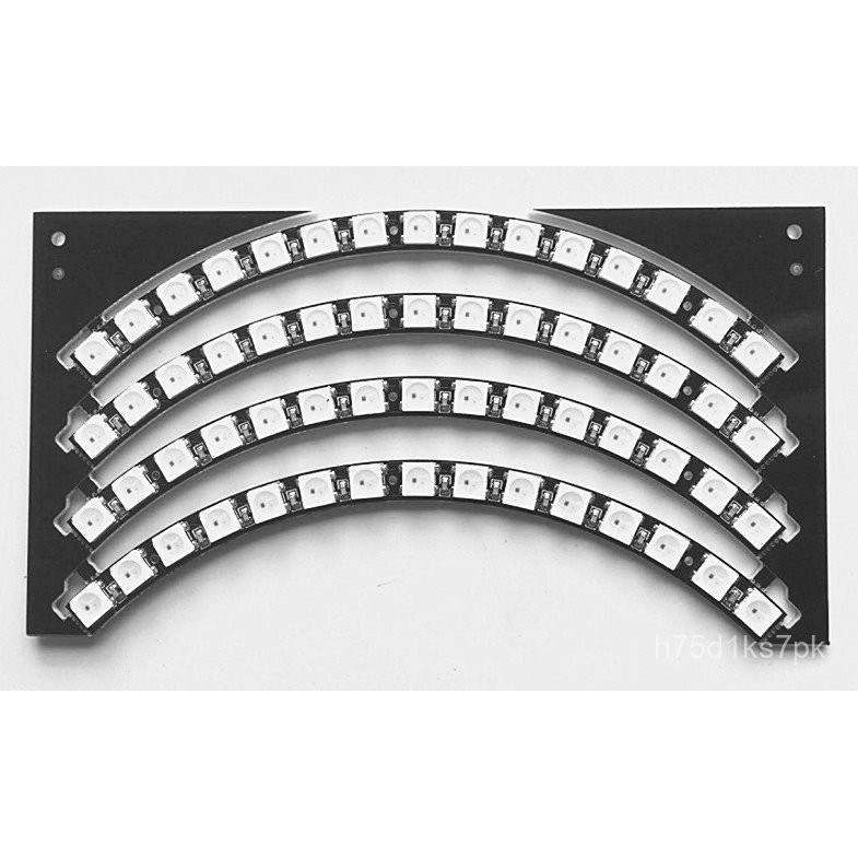 WS2812-60位全彩䮠動LED 彩燈 Ring Wall Clock 環形燈1/4 | 蝦皮購物