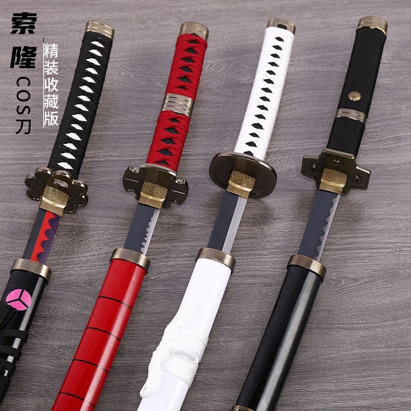 【千羽】金屬鋼材海賊王索隆刀 cos動漫武器 黑刀秋水太刀 武士刀 和道一文字 黑紫閻魔三代雪走 收藏擺件 未開刃 | 蝦皮購物