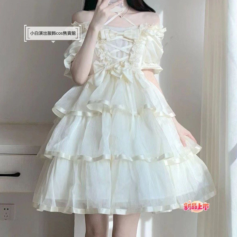 蘿莉塔 lolita 洛麗塔 cos 洛麗塔 公主裙 Lolita 僊女花嫁生日禮服蓬蓬 甜美拖尾連衣裙 | 蝦皮購物