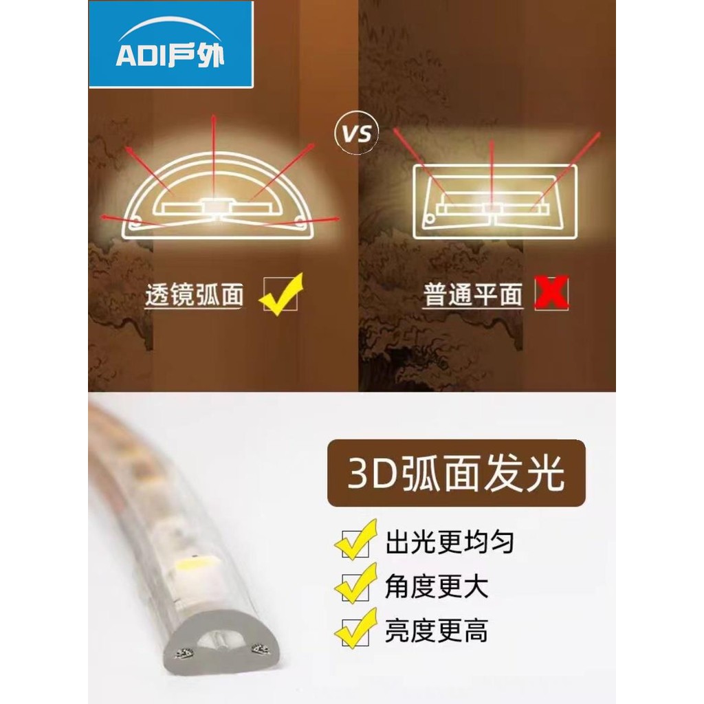 led燈條 燈條 LED燈 歐普燈帶led雙排超亮客廳天花吊頂暗槽裝飾戶外防水220v | 蝦皮購物