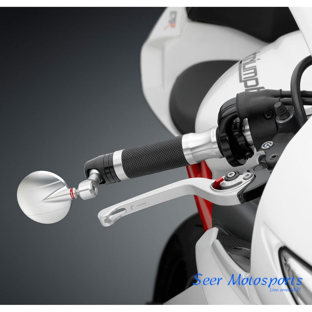 rizoma Spy-R BS185 Φ57㎜ Rizoma Spy-R End Mounted Mirror - RevZilla