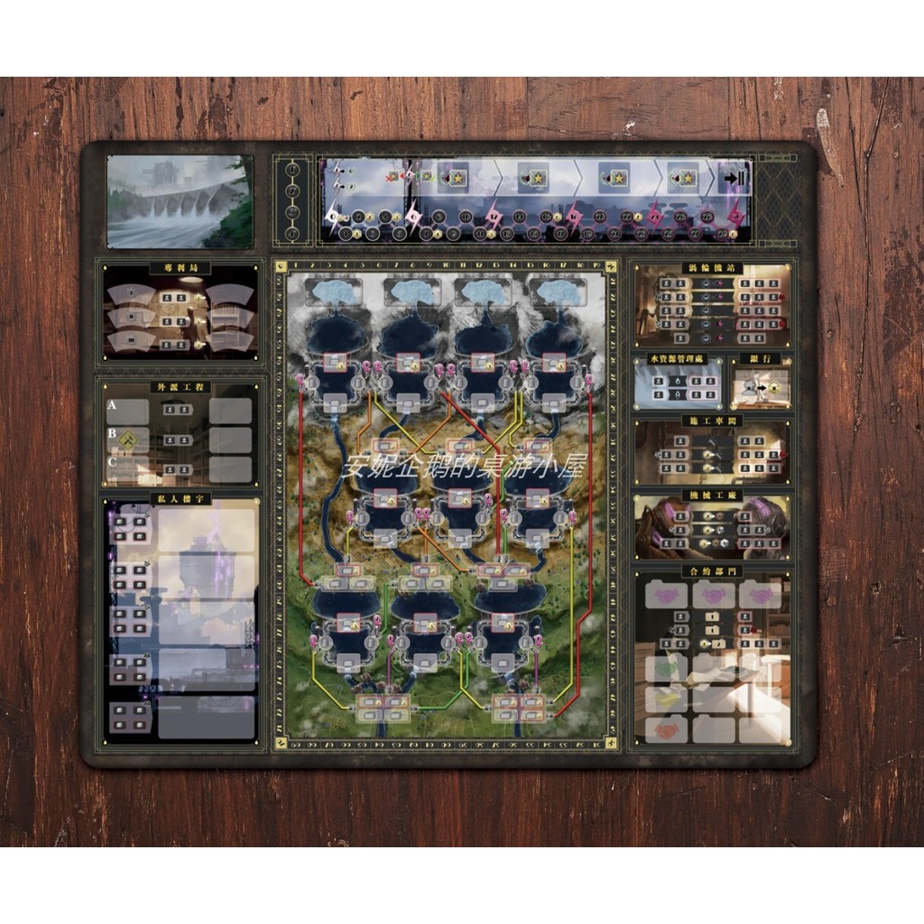 【安妮桌游】強國爭壩 桌游牌墊 全擴barrage boardgame playmat | 蝦皮購物