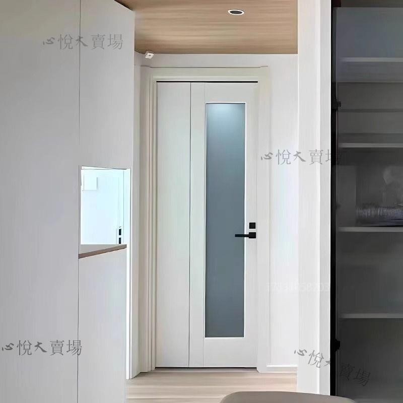 【嚴選精品 限時特惠】折疊門帶透氣孔可透視玻璃三七門廁所移門折疊推拉門隱形衛生間門 | 蝦皮購物