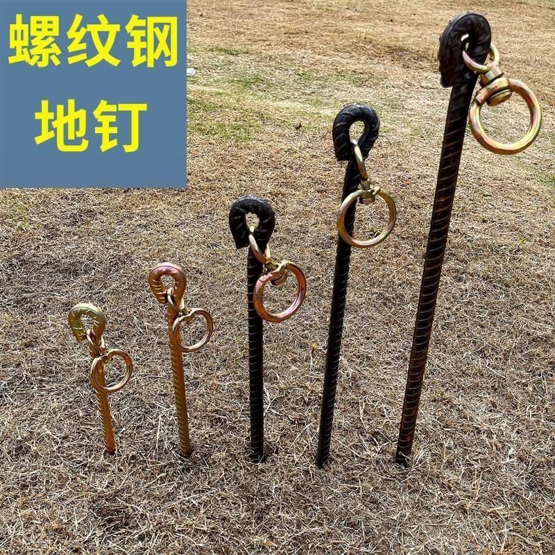 地樁釘栓牛地面固定地樁羊馬大型犬橛子大棚釘草坪釘螺紋鋼帳篷釘 | 蝦皮購物