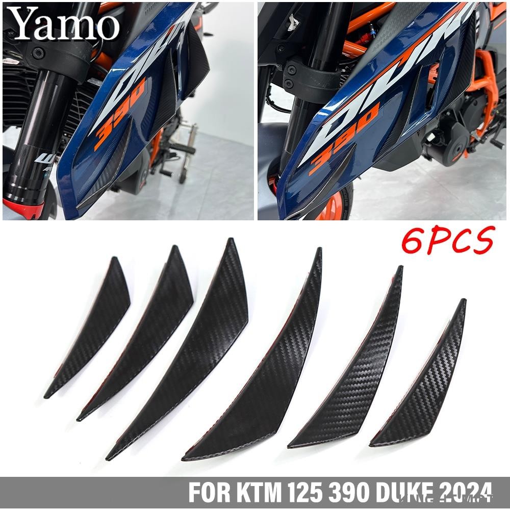 台灣出貨 6pcs 風刀裝飾條 KTM 125 390 DUKE 2024 空軍套件裝飾條固定風翼側風翼 | 蝦皮購物