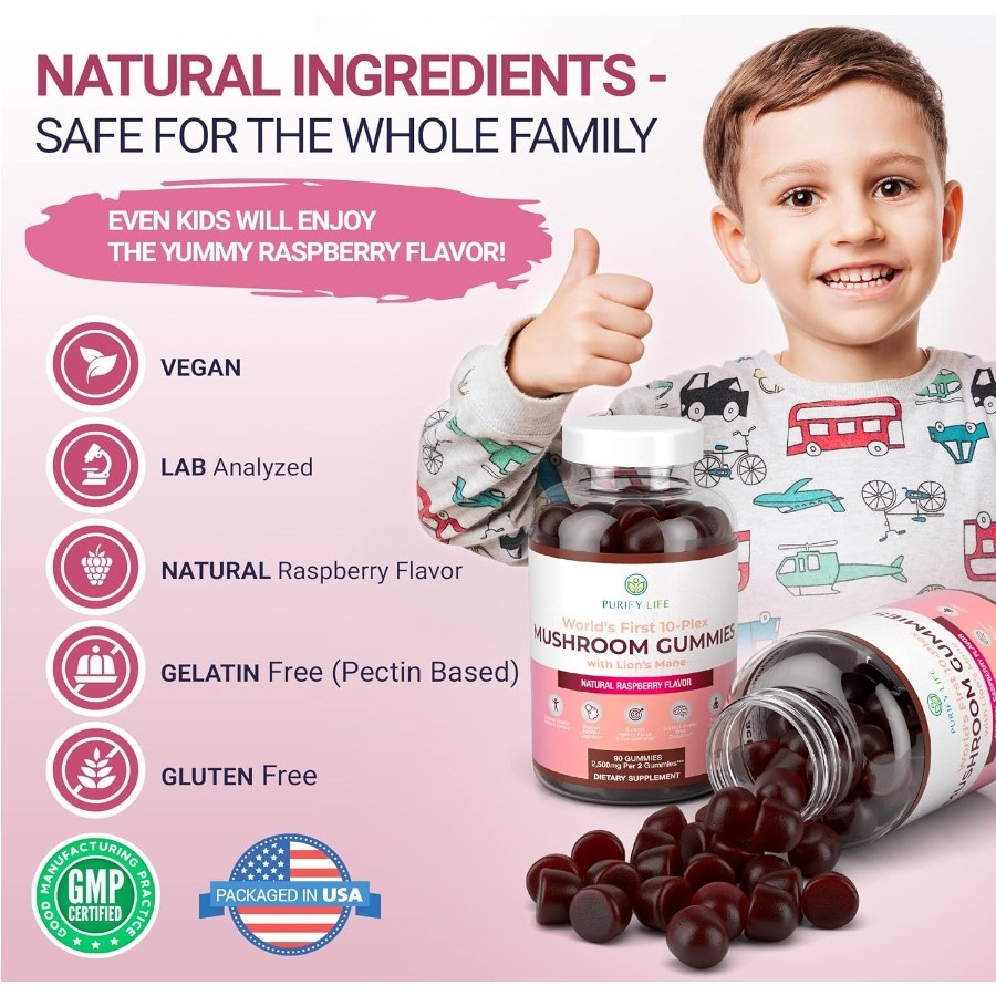 Brain Booster Focus Memory Improvement Mushroom gummies | 蝦皮購物
