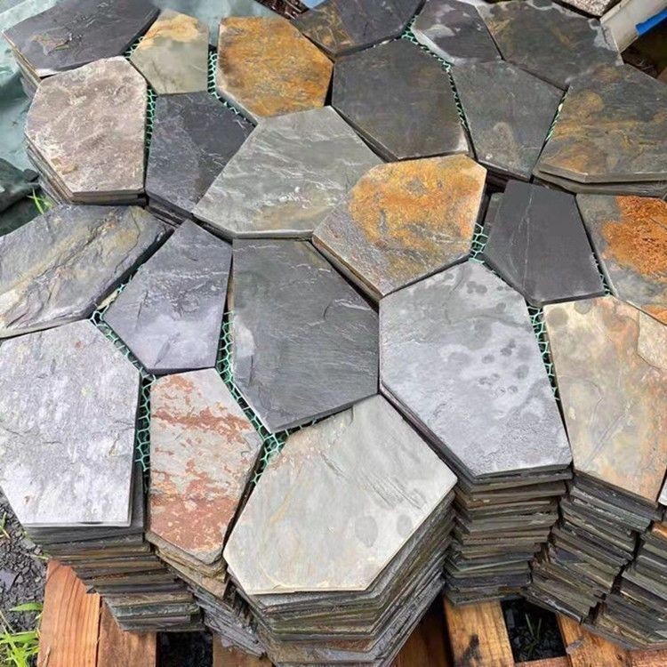 青石板冰裂紋碎拼庭院地磚天然文化石花園別墅不規則地鋪戶外石材 | 蝦皮購物