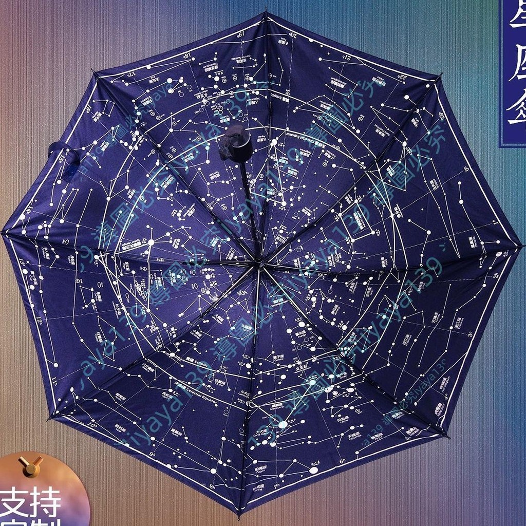 可開發票 定制古星圖全天星圖天文傘兩用傘折疊星空傘星官星宿傘星座星空圖 | 蝦皮購物