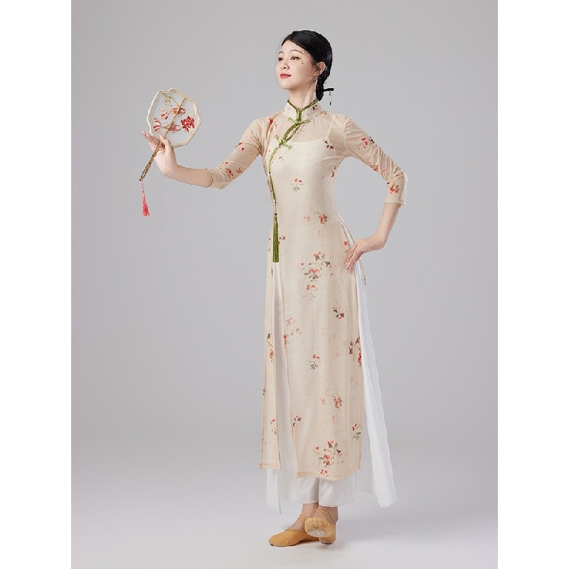 舞台服 表演服 跳舞服 街舞服 广场舞练功服网纱 古典舞印花纱衣东方舞 演出服 套装 广场舞团 练习服 | 蝦皮購物