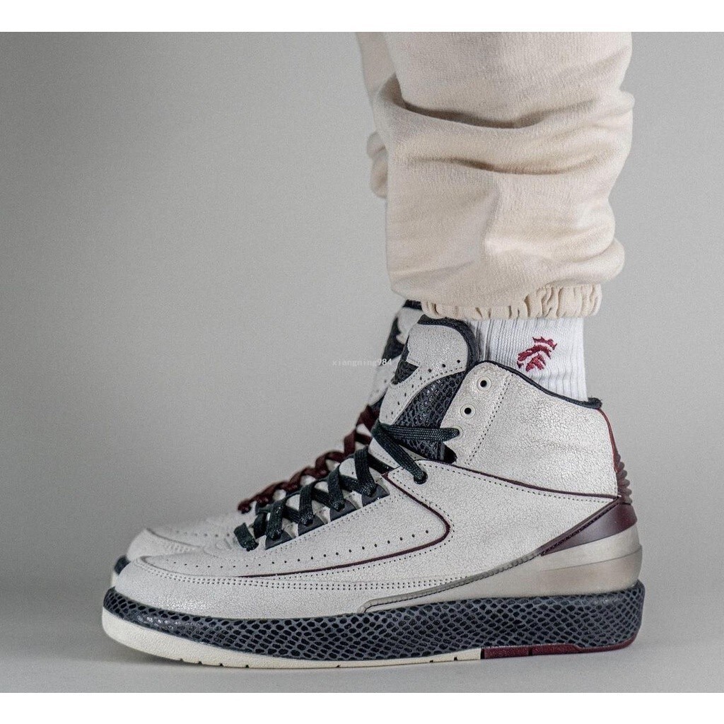 日本代購AIR JORDAN 2 AJ2 海鹽 酒紅 高幫運動籃球鞋 DO7216-100男鞋 | 蝦皮購物