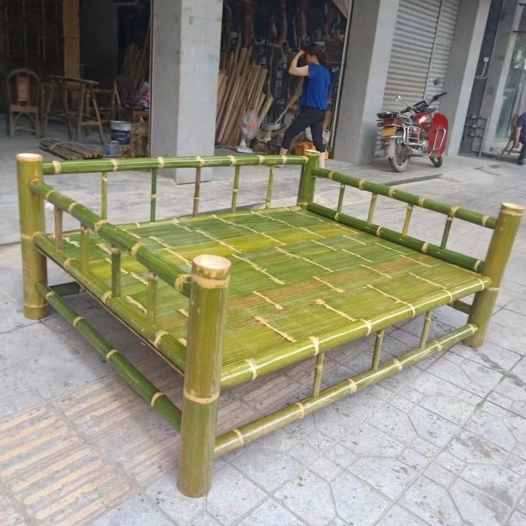 （訂金價格 聊聊咨詢）竹家具竹床榻榻米沙發老式竹子床純手工制作 羅漢床沙發床午休床 | 蝦皮購物