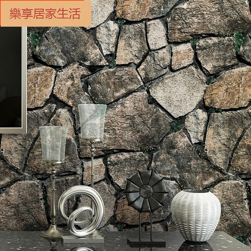 「樂享居家」仿真大理石紋石頭墻紙酒吧中式餐廳復古磚紋磚頭磚塊文化石墻壁紙壁紙 墻紙 墻貼 墻壁翻新 牆壁貼紙 | 蝦皮購物