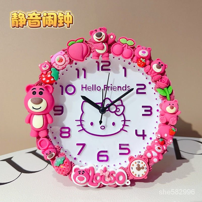 鬧鐘 時鐘 卡通小鬧鍾學生用電子時鍾錶卡通兒童起床神器靜音床頭可愛鬧鈴 | 蝦皮購物