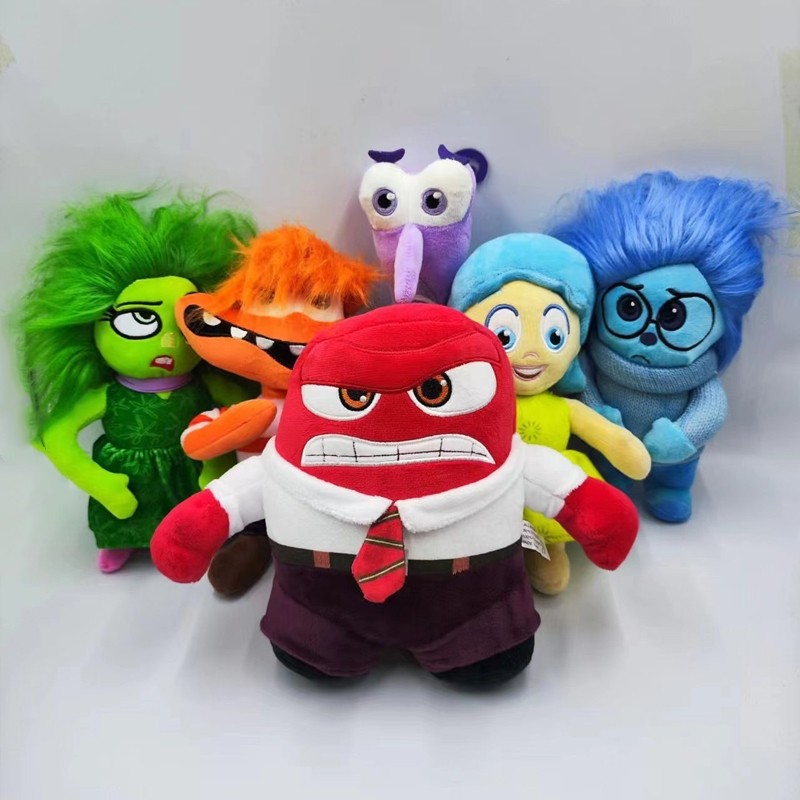 6款式 美國卡通電影 頭腦特工隊 Inside Out 怒怒 憂憂 厭厭 怕怕 毛絨玩具人偶娃娃孩子生日聖誕節禮物 | 蝦皮購物