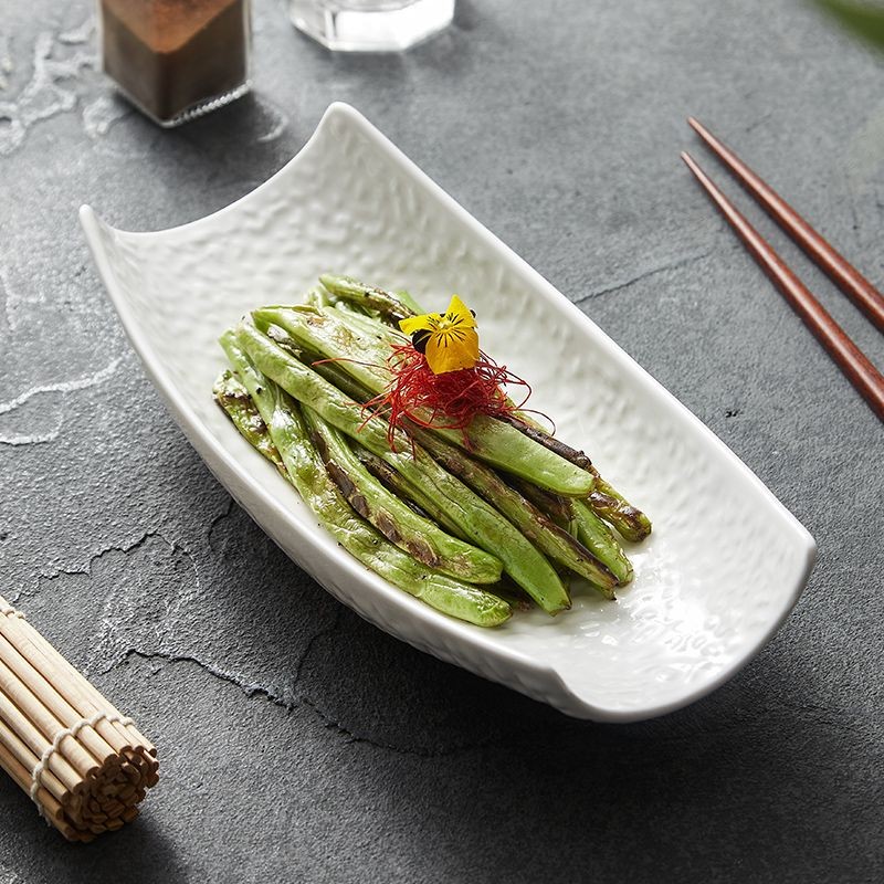 個性 沙拉碗 船型碗 陶瓷 涼菜碗 商用 甜品碗 創意 白色 餐館專用 餐具 餐廳 酒店 | 蝦皮購物