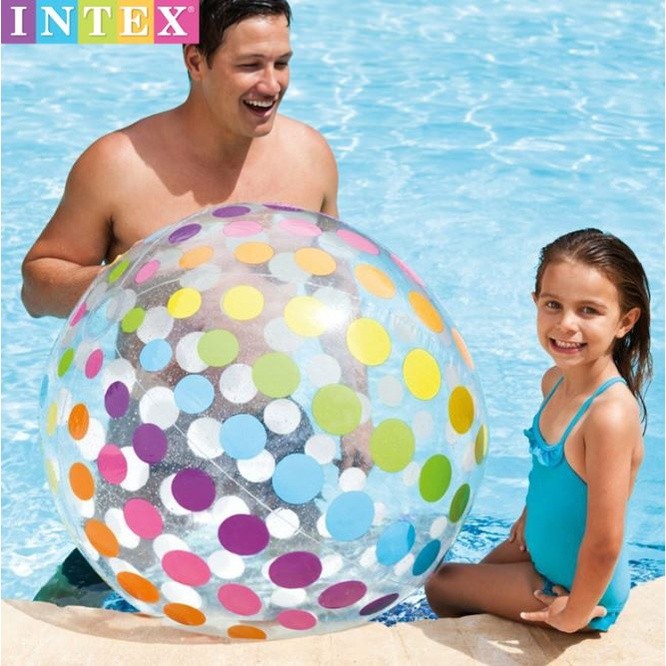 (107cm deflated/ 71cm Inflated ) Intex Beach Ball Jumbo Infl | 蝦皮購物