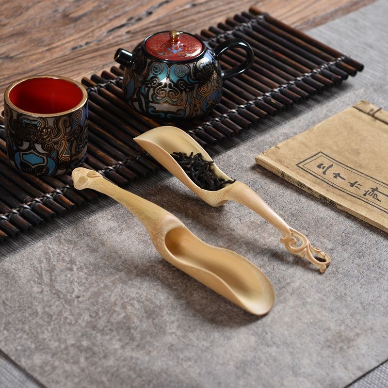 臺灣出貨 茶匙 茶勺 茶夾 茶鏟 茶荷 茶則 茶刀 鵰刻茶剷 茶則竹鵰茶匙 手工茶勺 日式茶道 碳化賞茶荷 竹工藝品 | 蝦皮購物
