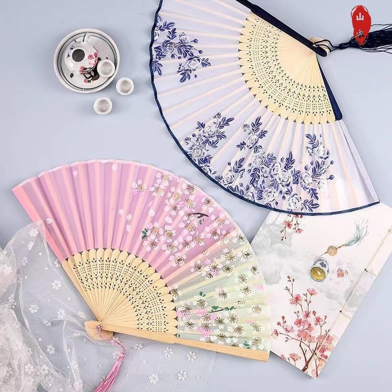 扇子 國風 古扇 古風 隨身便攜 折扇 櫻/花 舞蹈扇 古典舞蹈 學生折疊小竹扇 團扇 旗袍扇 漢服扇㊣/山水 | 蝦皮購物