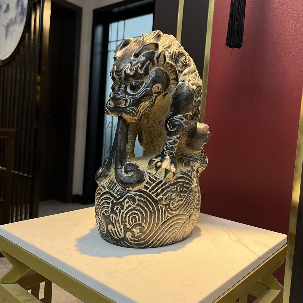 【興海佛具】合成青石吸水獸:中式陳列品。規格:高度30公分。家居仿古招財鎮宅 開光加持 風水擺件 祈福避禍 鎮宅攮凶 | 蝦皮購物