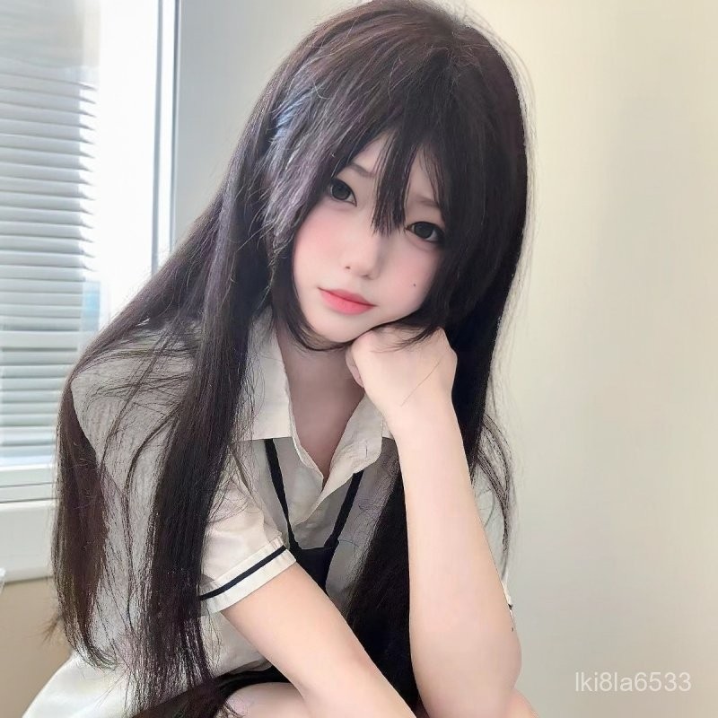 長髮女生宅女少蘿長直髮可愛日係cos少女學生製服學院風氣質頭套 假頭髮 男生假髮女生假髮lolita假髮 cosplay | 蝦皮購物