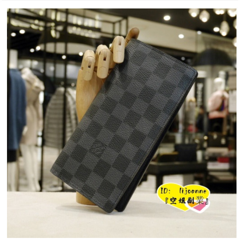 LOUIS BRAZZA系列 DAMIER 棋盤格帆布對開長夾N62665 專櫃全新精品 | 蝦皮購物