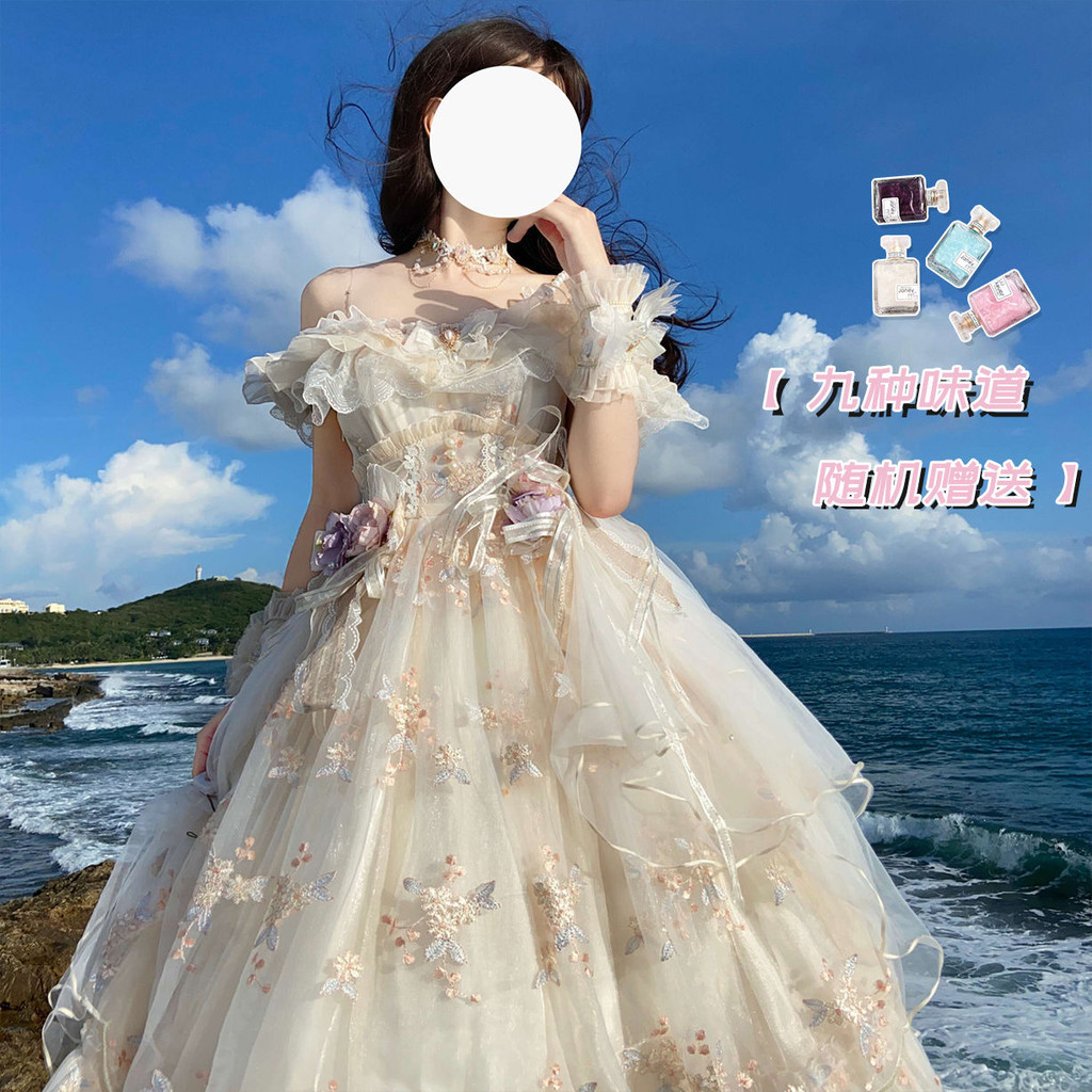 【甜美元素】花神芙洛拉 lolita裙重工刺繡夏季洛麗塔 花嫁裙華麗甜美JSK連衣裙 | 蝦皮購物