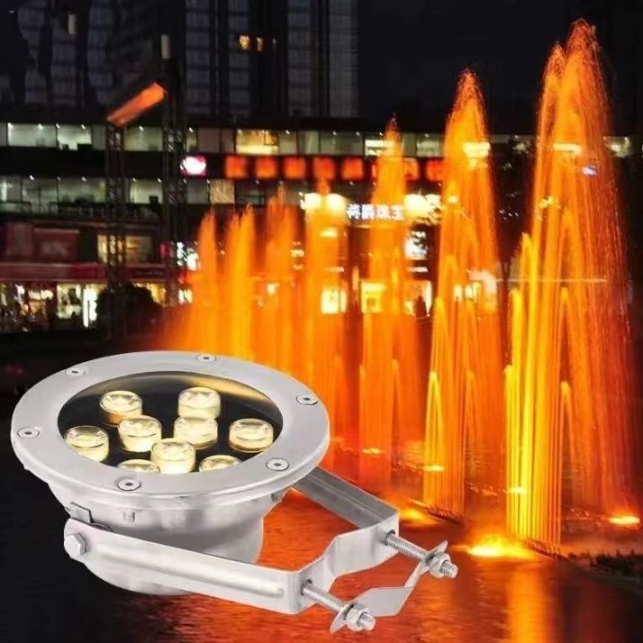 led水下燈水底燈不銹鋼夾管噴泉燈水池魚池七彩射燈cob景觀庭院燈水底燈 防水燈 12v24v110v220v可定製 | 蝦皮購物