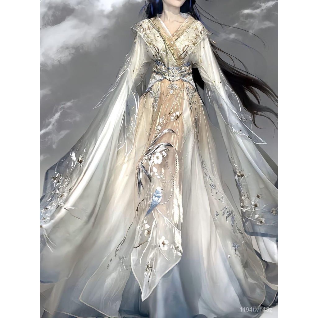 新店低價🔥異誌閣原創漢服【霽月瑤光】改良魏晉風刺繡重工僊春夏漢元素  