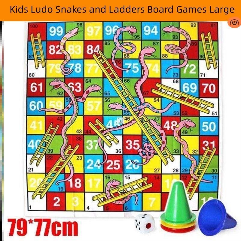 Kids Ludo Snakes and Ladders Board Games for Children Large | 蝦皮購物