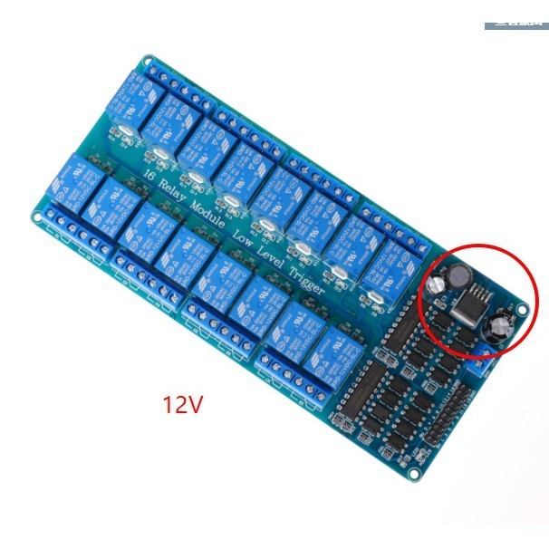 《2090-2091》16路繼電器模組 5V 12V帶光耦 低電壓觸發 LM2596電源 家電控制 | 蝦皮購物
