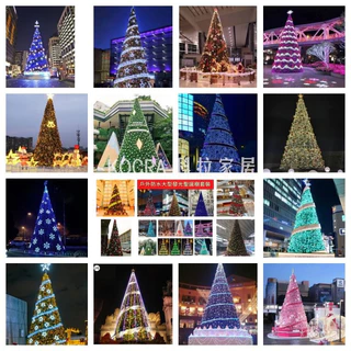 聖誕樹 聖誕發光樹 超大聖誕樹 聖誕佈置 耶誕樹 戶外防水大型框架樹3/4/5/6/8/10/12米廣場酒店商場場景布置