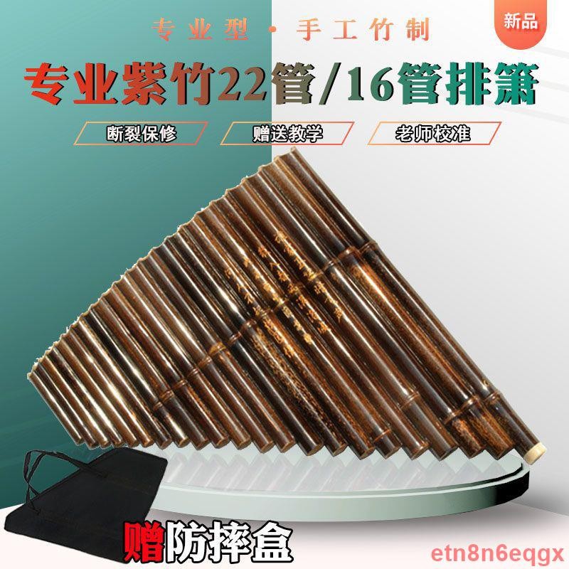 3.16 排簫專業級樂器入門專業演奏排簫竹子16管初學紫竹22管GC排笛 | 蝦皮購物
