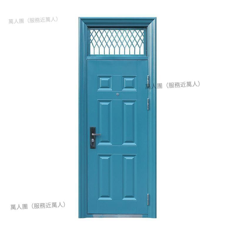 【全台發貨|總價私訊客服】藍色學校進戶門帶氣窗通風防盜門雙開入戶門定制子母門單門廁所門 | 蝦皮購物