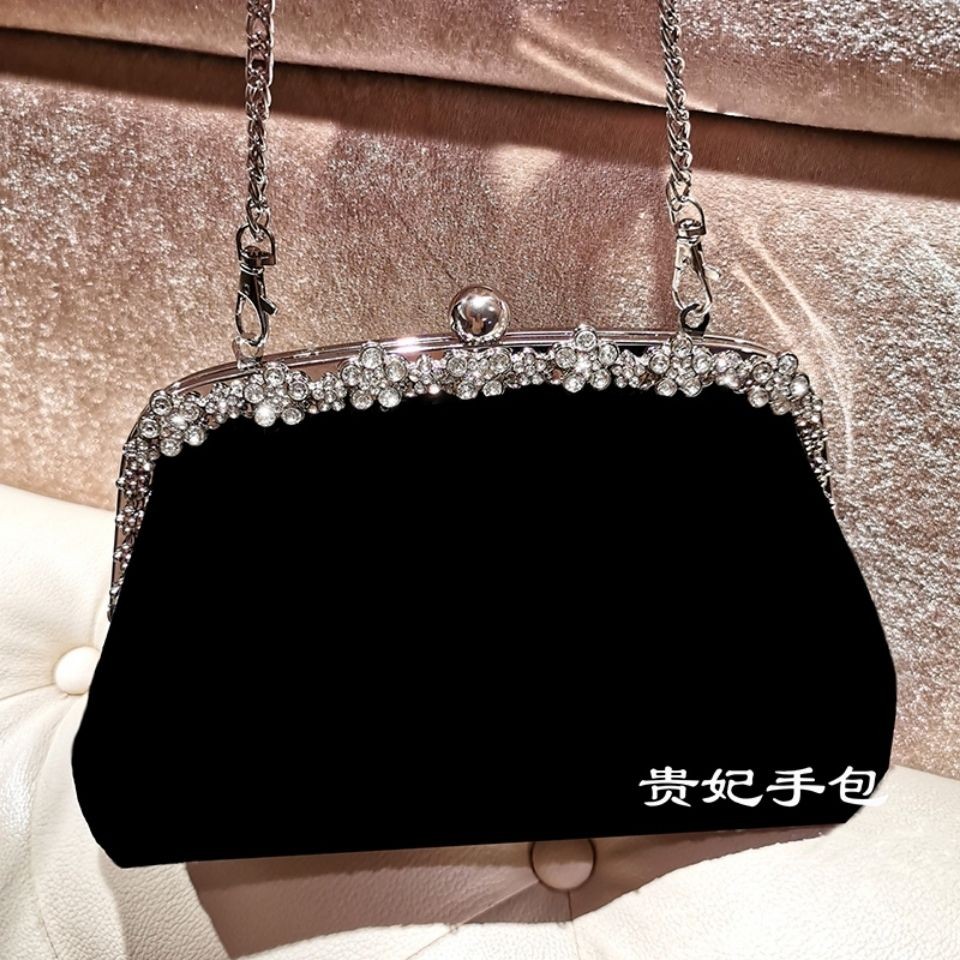 【YXJ】手拿包女 晚宴包女 信封包女 手包 複古鑲鑽絲絨手拿包旂袍女小包手提包晚宴包宴會包新娘包亮片包 | 蝦皮購物