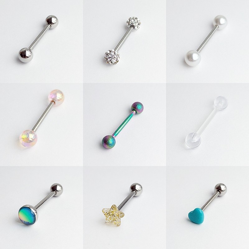 現貨 🟣 316L醫療鋼 舌釘 舌環 醫療鋼舌環 細針舌環 Y2K Y2K飾品 透明舌環 316不鏽鋼 舌環細針 鈦鋼 | 蝦皮購物