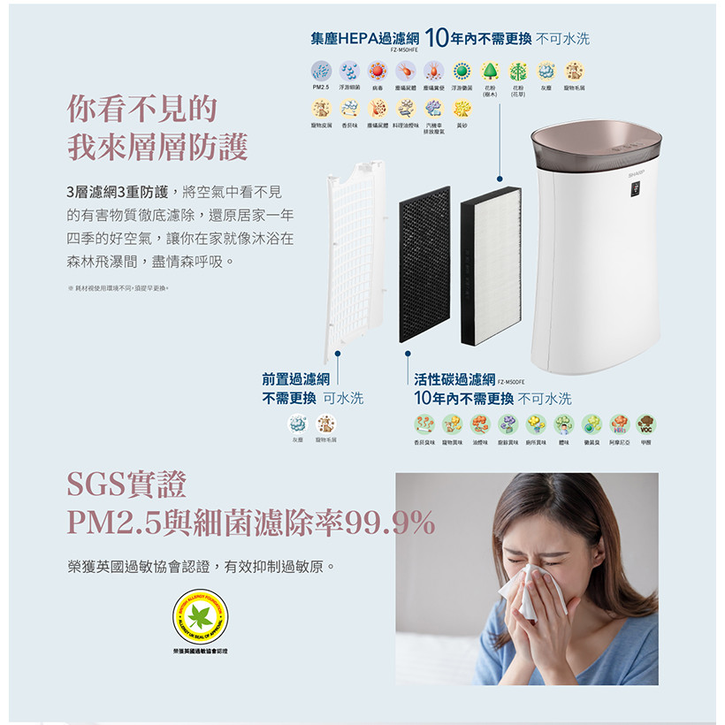 SHARP夏普 自動除菌離子空氣清淨機 FU-H40T-W 現貨 廠商直送 | 蝦皮購物