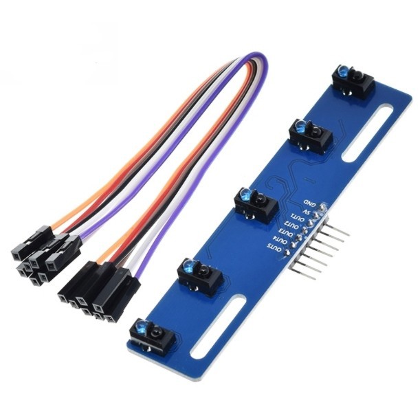360 5路循跡感測器 五路 尋跡感測器 尋跡模組 紅外感測器 TCRT5000 Arduino | 蝦皮購物
