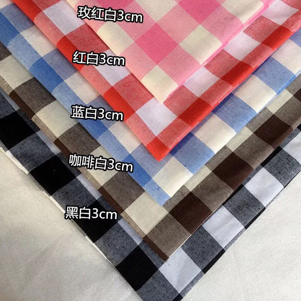 純棉格子布料 手工diy麵料 服裝布料 小方格布料 黑白 紅白 襯衣 桌布 窗簾布 | 蝦皮購物