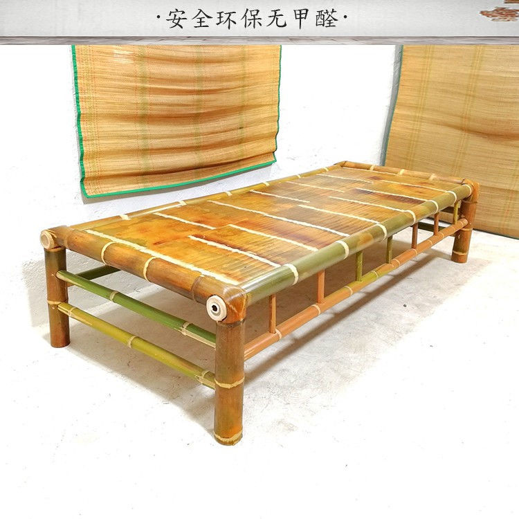 夏天神器 純手工竹床竹編單人雙人沙髮羅漢床涼床民宿竹床手工竹椅長椅長凳 | 蝦皮購物