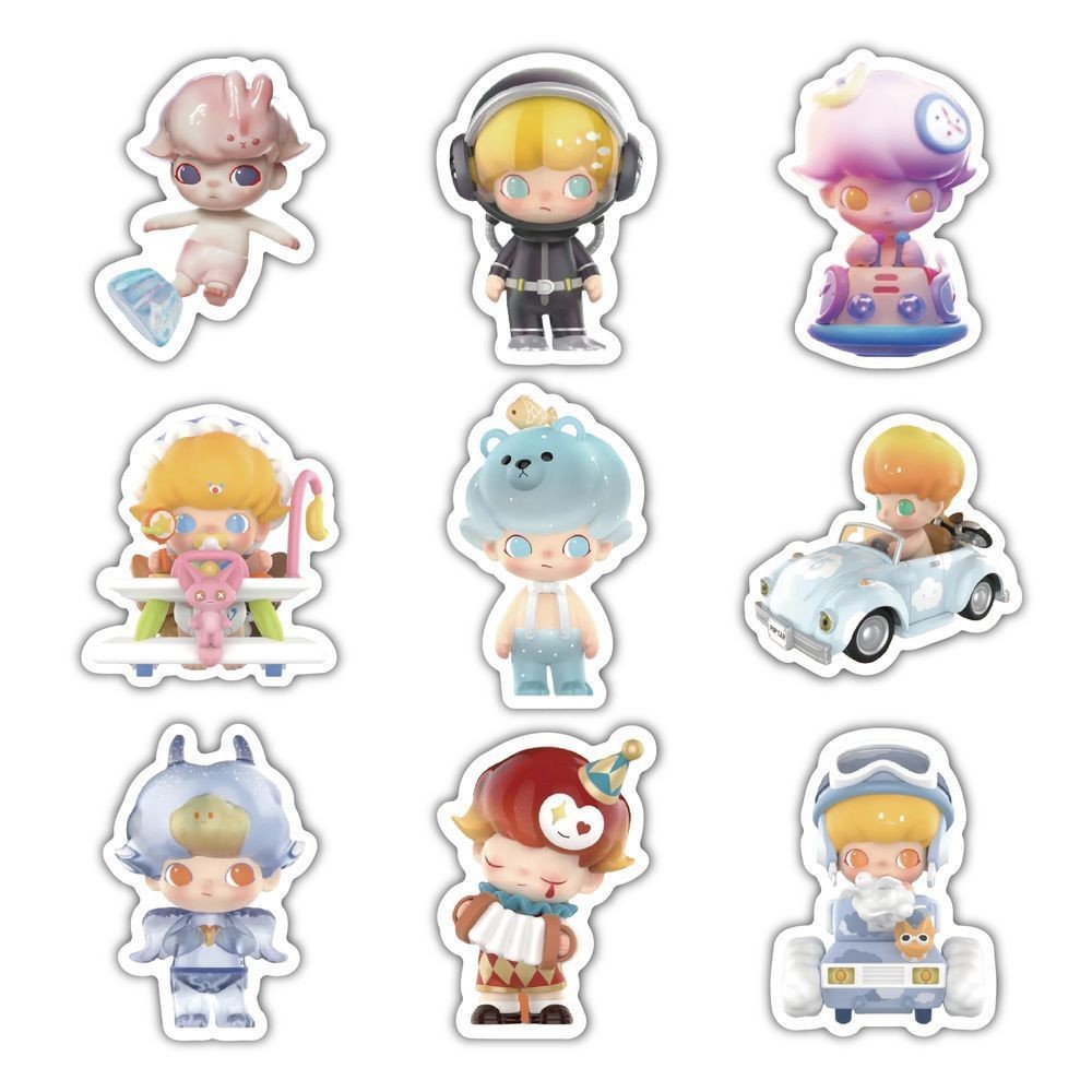 180張卡通泡泡瑪特Dimoo貼紙 高顏值可愛手帳手機diy素材貼畫防水 | 蝦皮購物