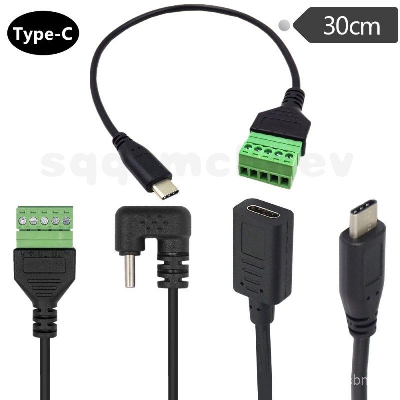 免焊錫轉接線 USB連接器轉接線USB2.0版本USB3.1 type-c公母綠色免焊端子連接線 | 蝦皮購物