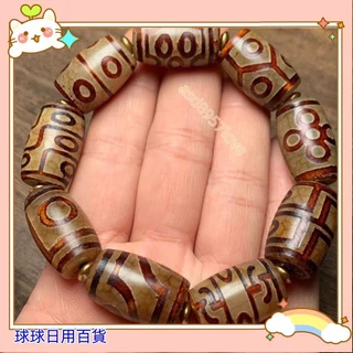 貴重！藏傳天珠★龍眼天珠(小)★ 小年份極罕見收藏級綠色如意二眼天珠手鍊– 添晴天珠文玩龍宮舍利