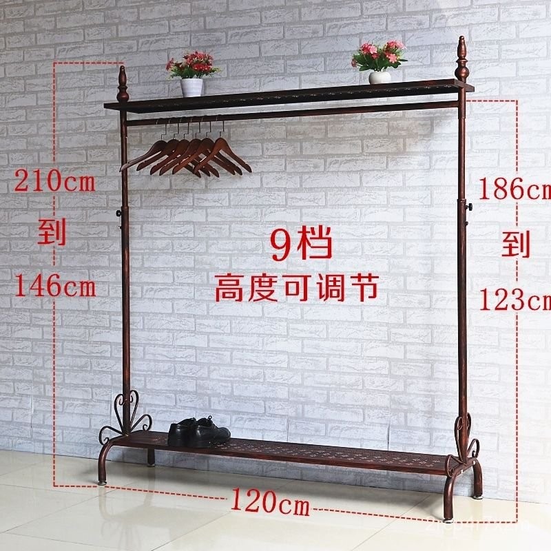 複古鐵藝服裝店展示架落地掛衣架高度陞降伸縮架中島架貨架陳列架 衣帽架 掛衣架 晾衣架 展示架 落地式 置物架 7HUN | 蝦皮購物