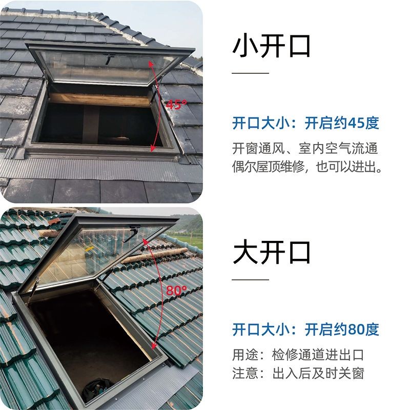 【支持客製化】【防漏設計】鋁合金斜木屋頂閣樓天窗平屋面陽光房手動電動窗樓頂采光通風 | 蝦皮購物