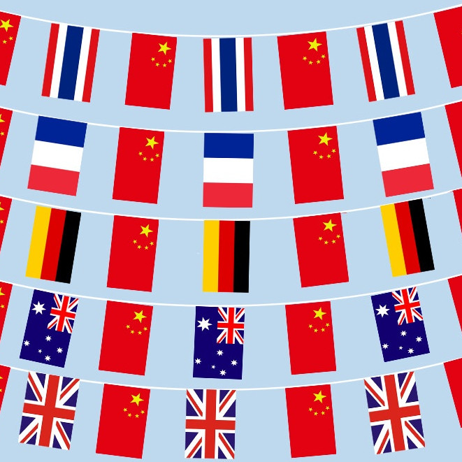 【客製化】【串旗】世界各國串旗掛旗 美國英國德國法國泰國串旗酒吧超市4s店彩旗弔旗 五一六一元旦學校活動佈置教室裝飾 | 蝦皮購物