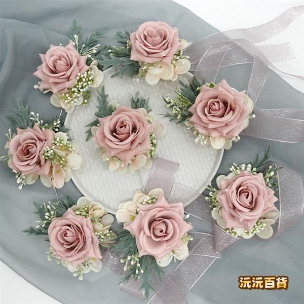 胸花 結婚胸花 新郎新娘胸花 主持人胸花 會議胸花 手腕花 436結婚用品 婚慶花藝仿真花 商務慶典開業嘉賓胸花 手花 | 蝦皮購物