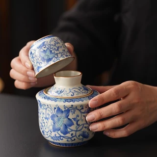付け染めう(青花瓷酒壶） 青花蓮池魚藻文壺【受注生産】 寫シリーズ | by Art STORE