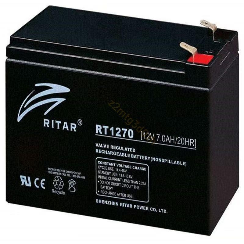 RT1270瑞達 12V7AH鉛酸蓄電池 Ritar電瓶安防門禁UPS后備電源電池 | 蝦皮購物