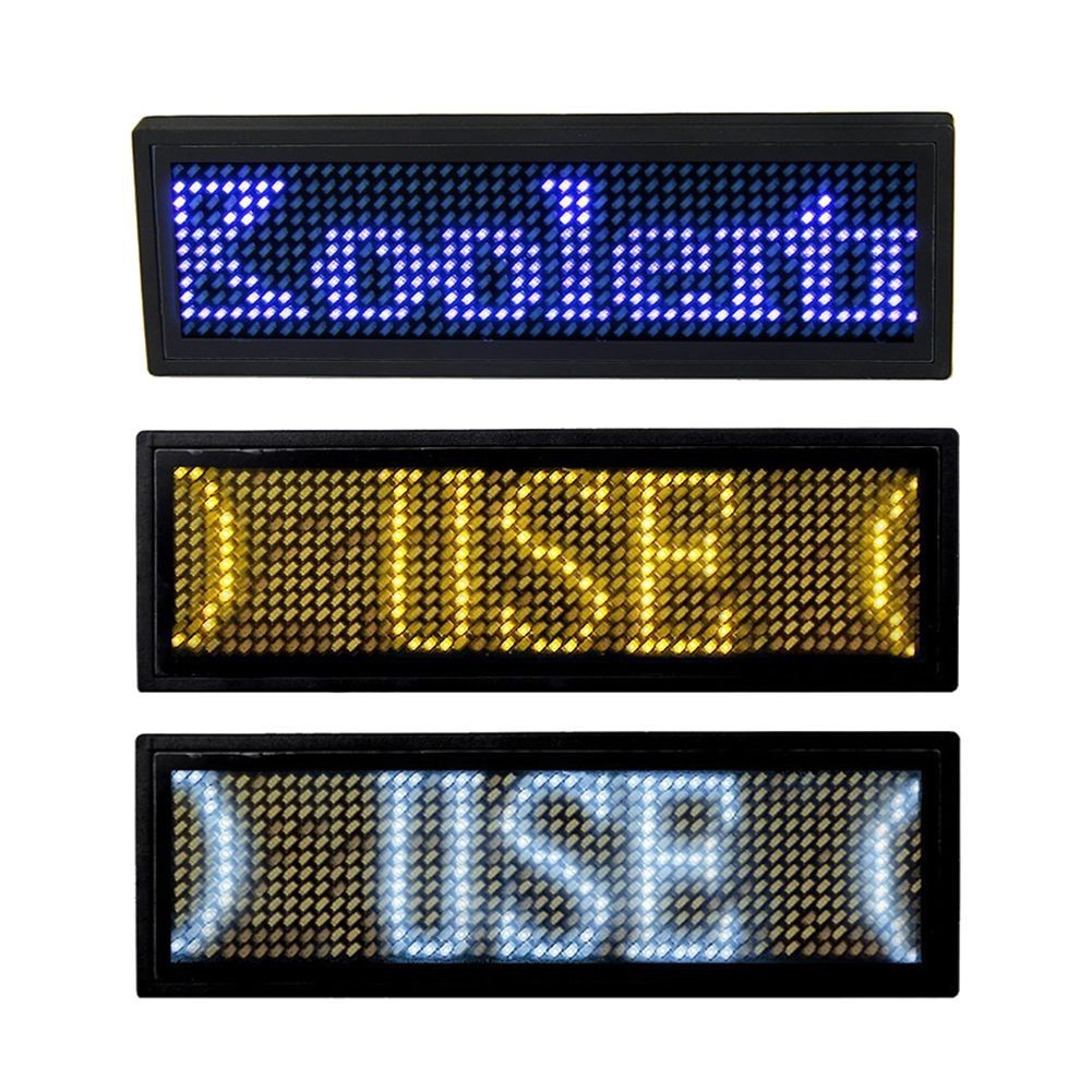 Programmable LED Digital Scrolling Message Name Tag Id Badge | 蝦皮購物