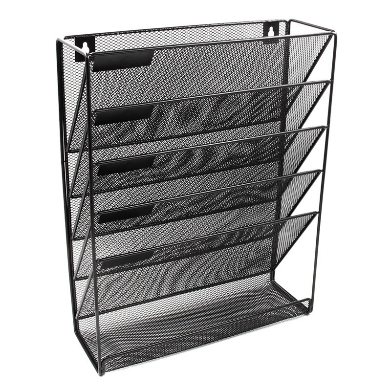 Metal Mesh Wall-Mounted Rack Office Desk 5 Layer Interval Ar | 蝦皮購物